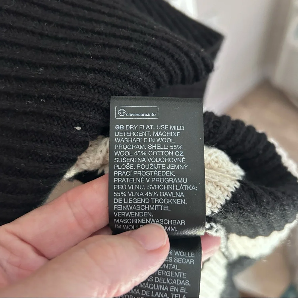 & Other Stories Stockholm Atelier Wool Blend Striped Turtleneck Sweater Sz Large - Picture 5 of 9